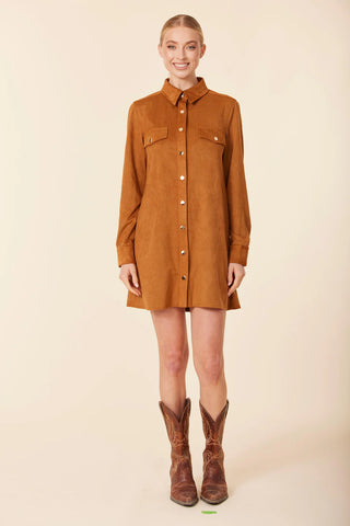Dolce Cabo Faux Suede L/S Dress