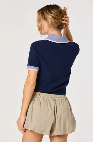 Astr Marlee Mix Media Cardigan