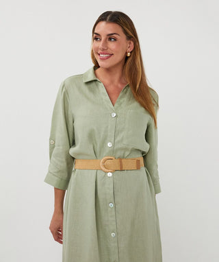 Esqualo Long Linen Dress