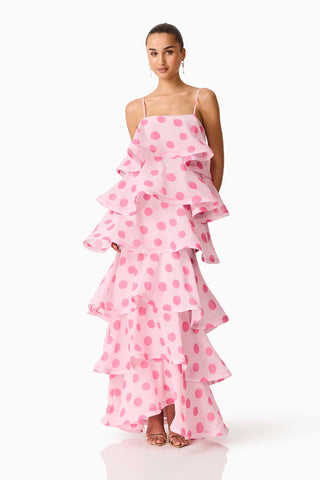 Elliatt Sola Tiered Polka Dot Maxi