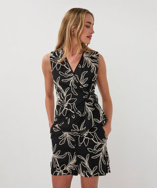 Esqualo Wrap Embroidery Top