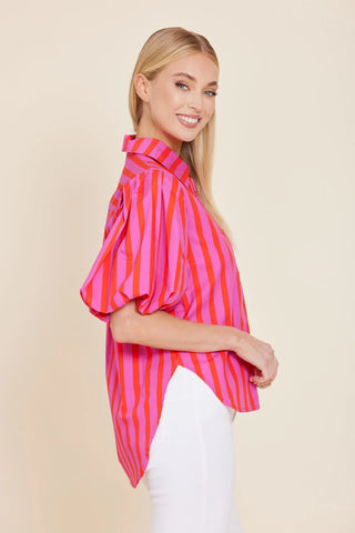 Dolce Cabo Puff Shoulder Top