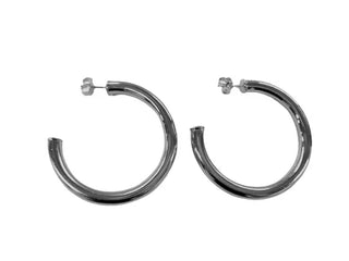 SF S26 Sm Arlene Hoops Brush Silver