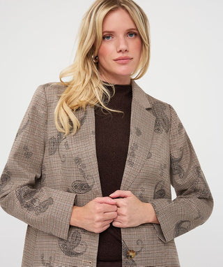 Esqualo Blazer Paisley Check