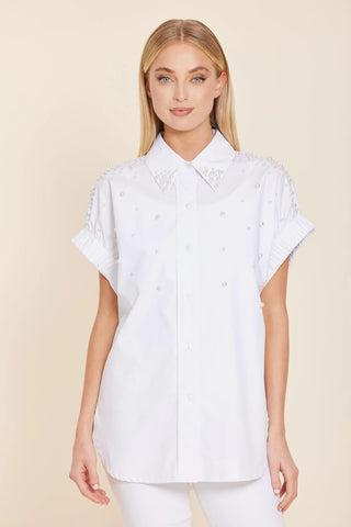 Dolce Cabo Pearl Embellished Shirt