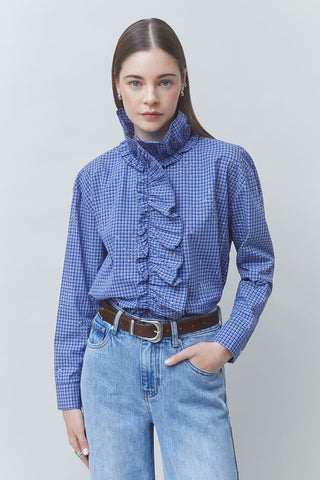 Suncoo Ruffle Collar Blouse Sparkle