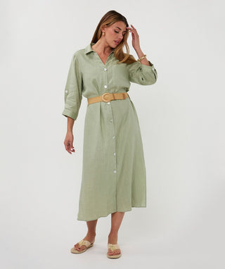 Esqualo Long Linen Dress