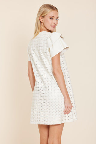 Dolce Cabo VL Embroider Flutter Sleeve Dress