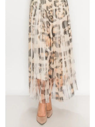 Origami Pleated Tulle Skirt