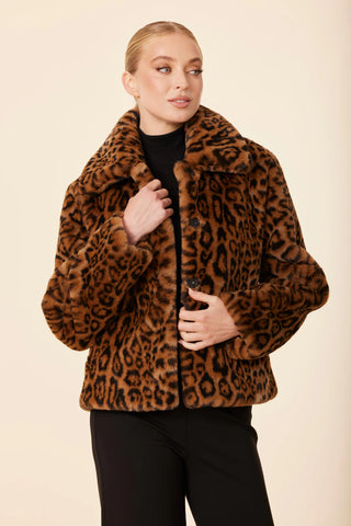 Dolce Cabo Faux Fur Leopard Jacket