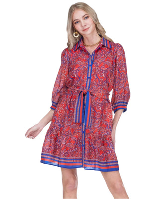 Joy Joy Ruffles Hem Shirt Dress