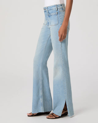 Paige Sofia 31in Braided Patch Pkts Outseam Slit Raw Hem