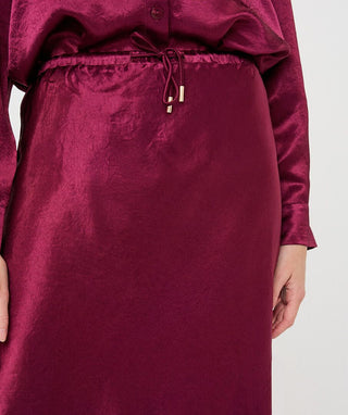Esqualo Long Satin Skirt