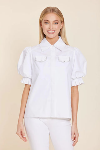 Dolce Cabo Rhinestone Detail Pocket Top