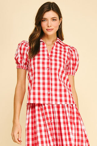 Pinch Gingham Button Down Shirt