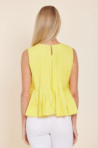 Dolce Cabo Pleated Peplum Top