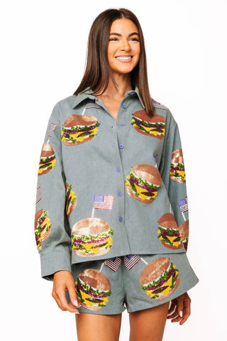 Denim USA Burger Set