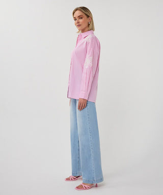 Esqualo Striped Flower Shirt