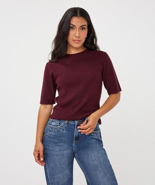 Esqualo S/S Sweater with Studs
