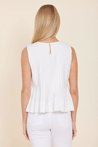 Dolce Cabo Pleated Peplum Top