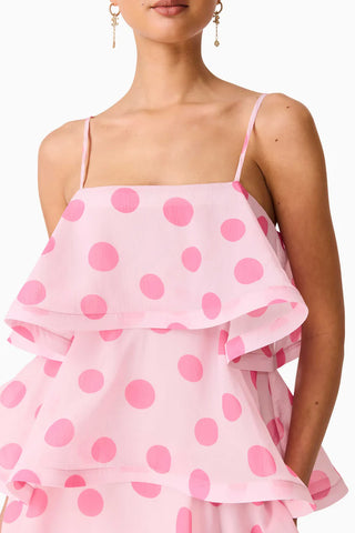 Elliatt Sola Tiered Polka Dot Maxi