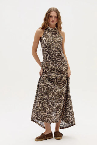 Lanthropy Jacinta Metallic Linen Dress