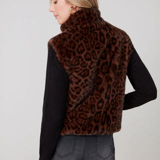 Renuar Knit Vest, Leopard