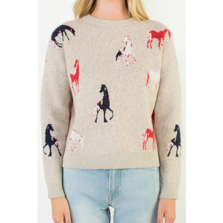 THML horse Detail Knit Sweater