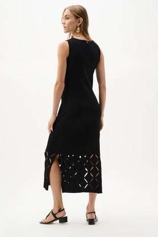 Joseph Ribkoff Black Knit Cut Out Dress
