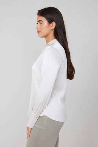 Renuar Woven Blouse, Oyster