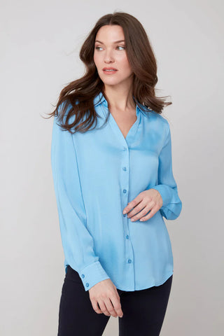 Renuar Woven Blouse, Delphinium