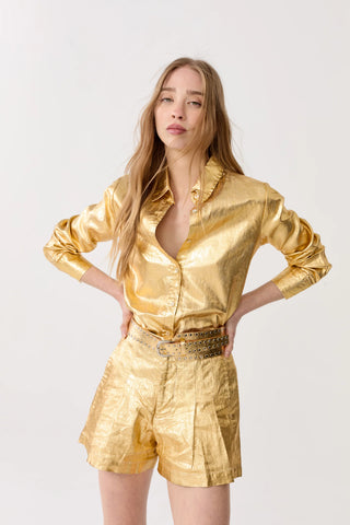Lanthropy San Marino Metallic Linen Shirt