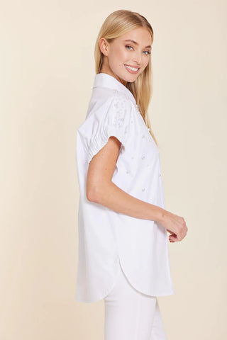 Dolce Cabo Pearl Embellished Shirt