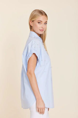 Dolce Cabo Pearl Embellished Shirt