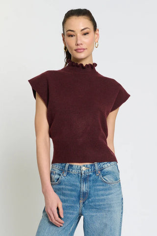 Central Park West Kate Ruffled Collar Dolman Sweater