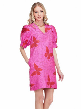 Jade V-Neck SS Shift Dress