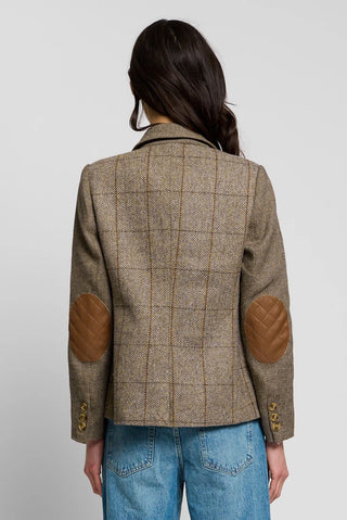Central Park West Asher Mix Plaid Riding Jacket