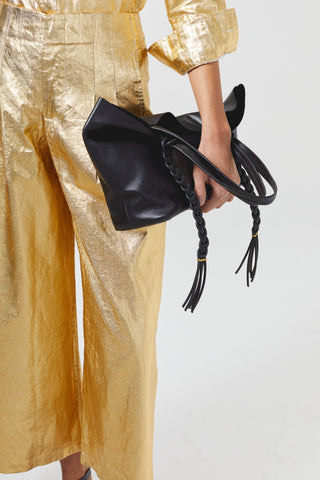 Lanthropy Culotte Metallic Linen Pants