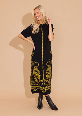 Alden Adair Pouncing Panther Dress