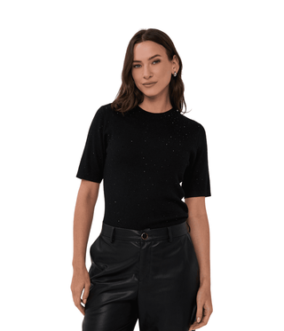 Top Rib Short Sleeve Studs