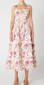 JS71 Floral Cotton Blend Dress