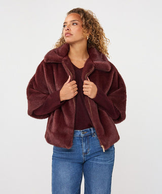 Esqualo Poncho Faux Fur
