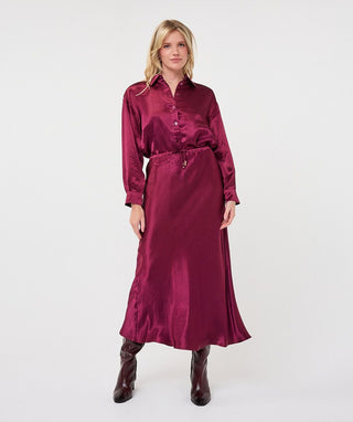 Esqualo Long Satin Skirt