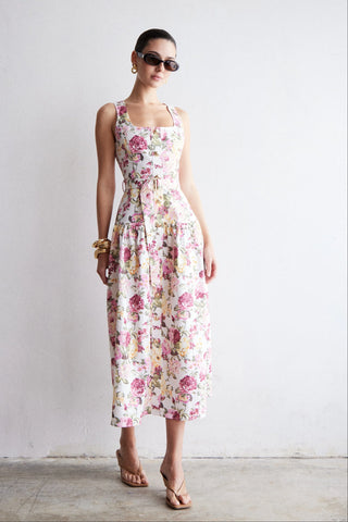 JS71 Floral Cotton Blend Dress