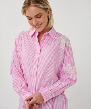 Esqualo Striped Flower Shirt
