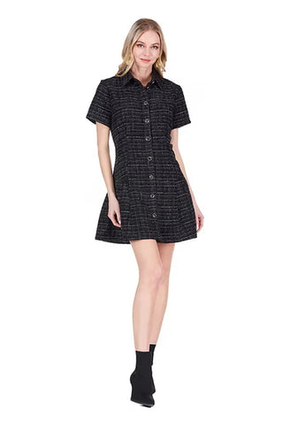 Joy Joy Pleated Hem Dress