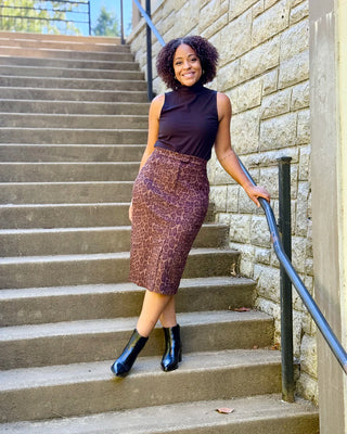 Suede skirt with Slit