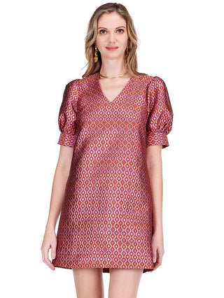 VNeck Short Sleeve Shift Dress