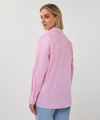 Esqualo Striped Flower Shirt