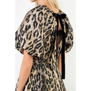 THML Short Sleeve Embroidered Detail Dress